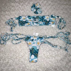 Moana Bikini (Pastel Piranha) - Xsmall Top, Small Bottom